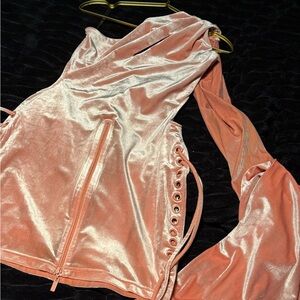 One Shoulder Pink Dress